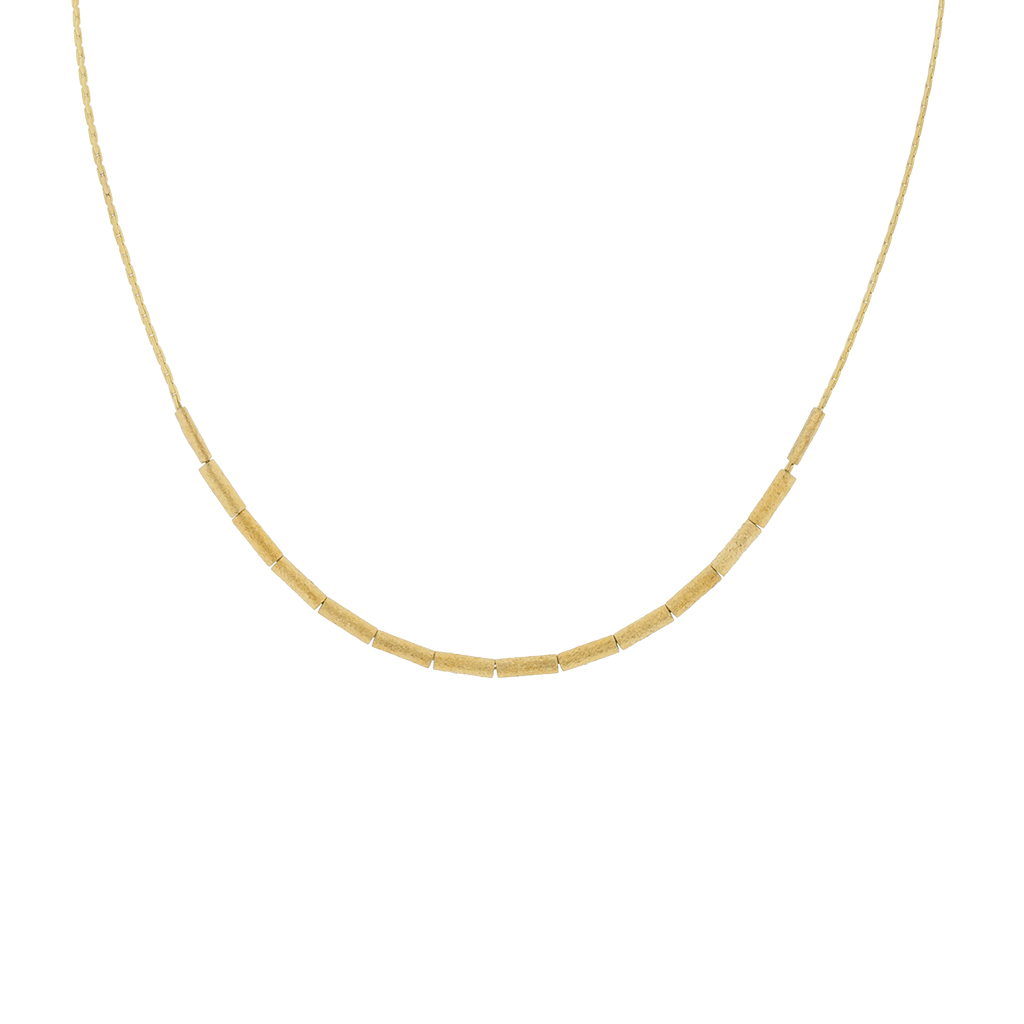 COLLAR CON PIEZAS 45CM + 7 CHAPADO EN ORO