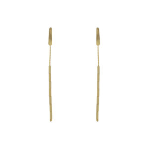 Earring with Pieces Gold and Ruthenium Plated