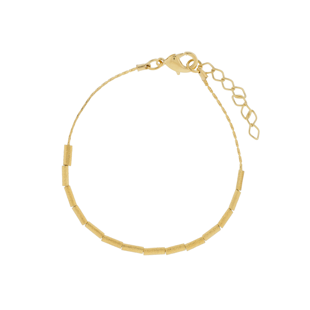 PULSERA CON PIEZAS CHAPADO EN ORO