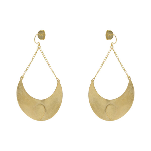 BOAT EARRING WITH HANDMADE PLATED HOOK
