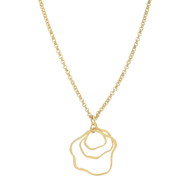 HANDMADE GOLD PLATED FLOWER NECKLACE