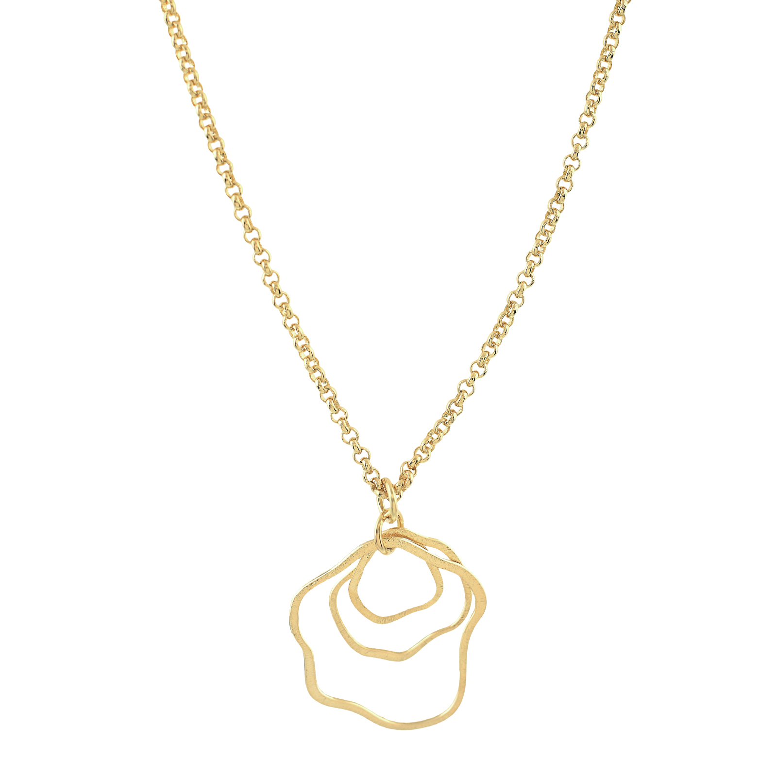 COLLAR FLOR CHAPADO ORO ARTESANAL
