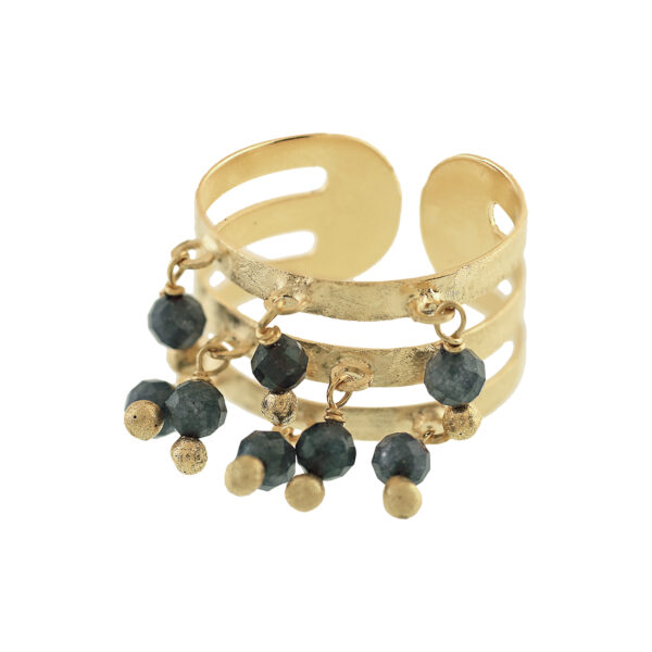 3-WAY RING AND GOLD-PLATED JADE BALLS
