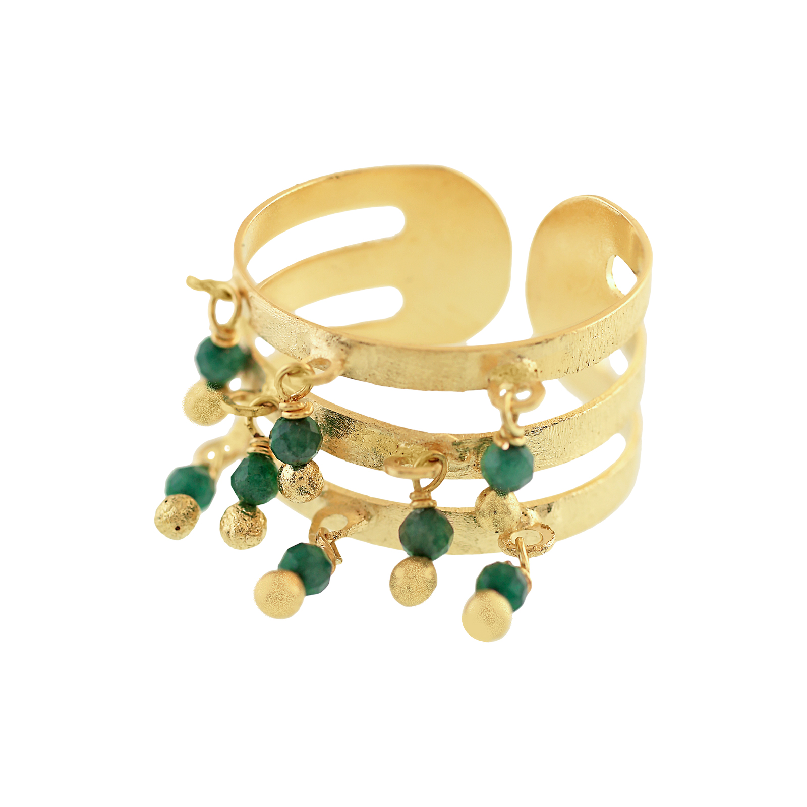 ANILLO 3 VIAS Y BOLITAS DE JADE