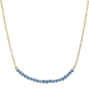 NECKLACE WITH STONES AND HANDMADE PLATING