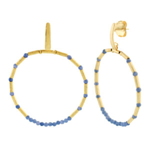EARRING WITH STONES AND HANDMADE PLATED