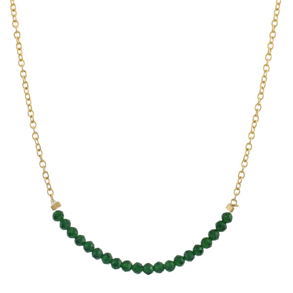 NECKLACE WITH STONES AND HANDMADE PLATING
