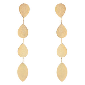 EARRING 4 LEAVES IN GOLD-PLATED DECREASE