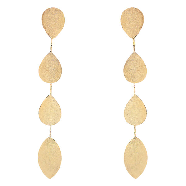 EARRING 4 LEAVES IN GOLD-PLATED DECREASE