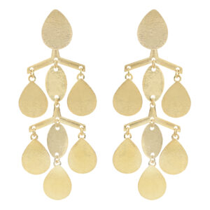LARGE TREE EARRING WITH GOLD PLATED PIECES