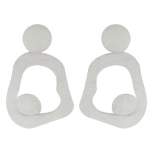 GEOMETRIC EARRING WITH PIN HANDMADE FINISH