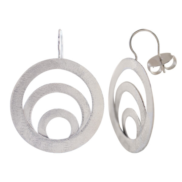LARGE EARRING WITH HOOK HANDMADE FINISH