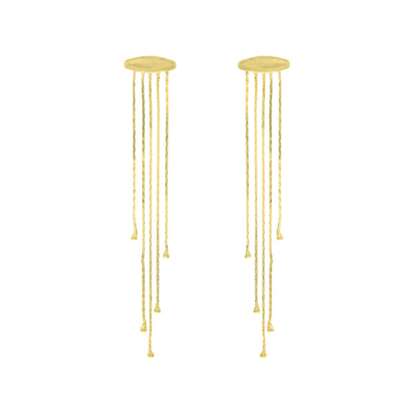 PENDIENTE MEDUSA CHAPADO ORO ARTESANAL