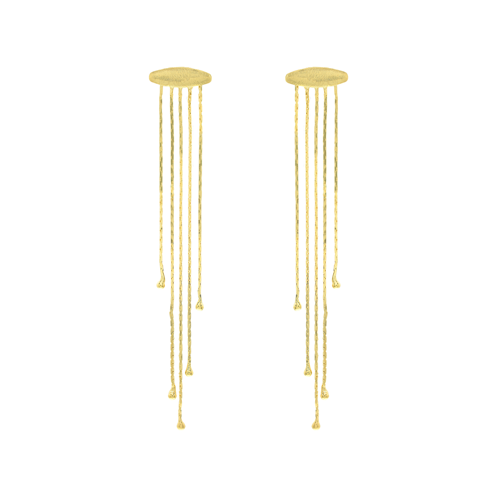 PENDIENTE MEDUSA CHAPADO ORO ARTESANAL