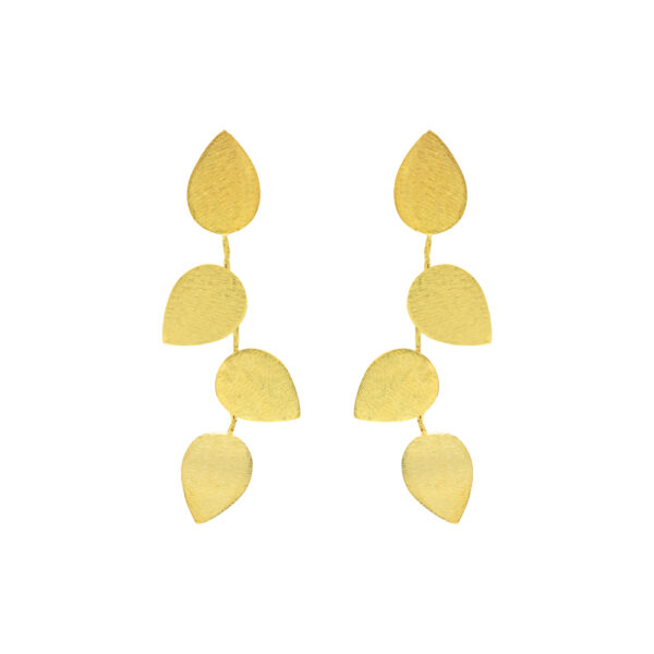 3-WAY CIRCLE EARRING ARTISANAL GOLD PLATED