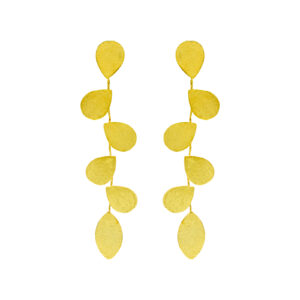 ARTISANAL GOLD PLATED TEAR EARRING