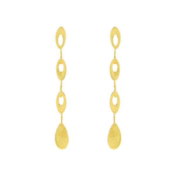 ARTISANAL GOLD PLATED FLOWER EARRING