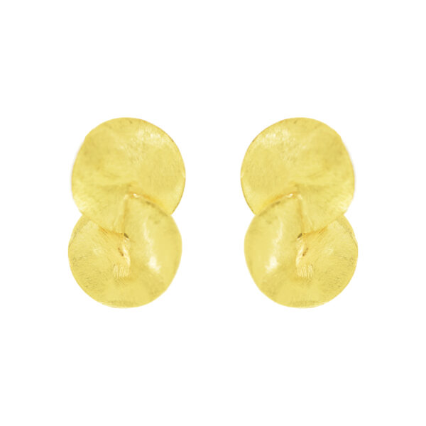ARTISANAL GOLD PLATED LINK EARRING