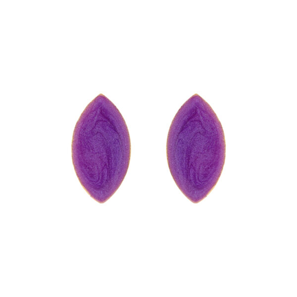 18KTE GOLD PLATED EARRING WITH ENAMEL