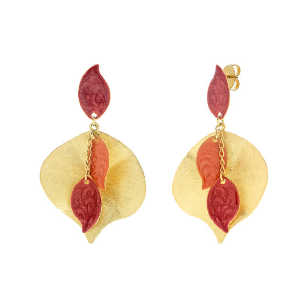 PLATED EARRING WITH ENAMEL