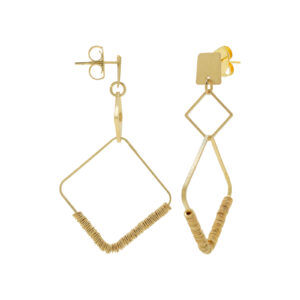 Roma earring 6.5cm. 18 kt gold plated.