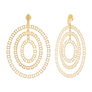 Pendiente Maya 3 vías super big chapado oro 18Ktes