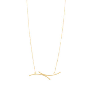 18K gold-plated crossover Japan necklace