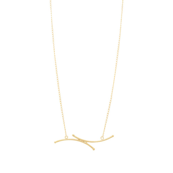 18K gold-plated crossover Japan necklace