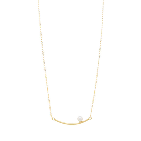 Collar Japón curvo con perla