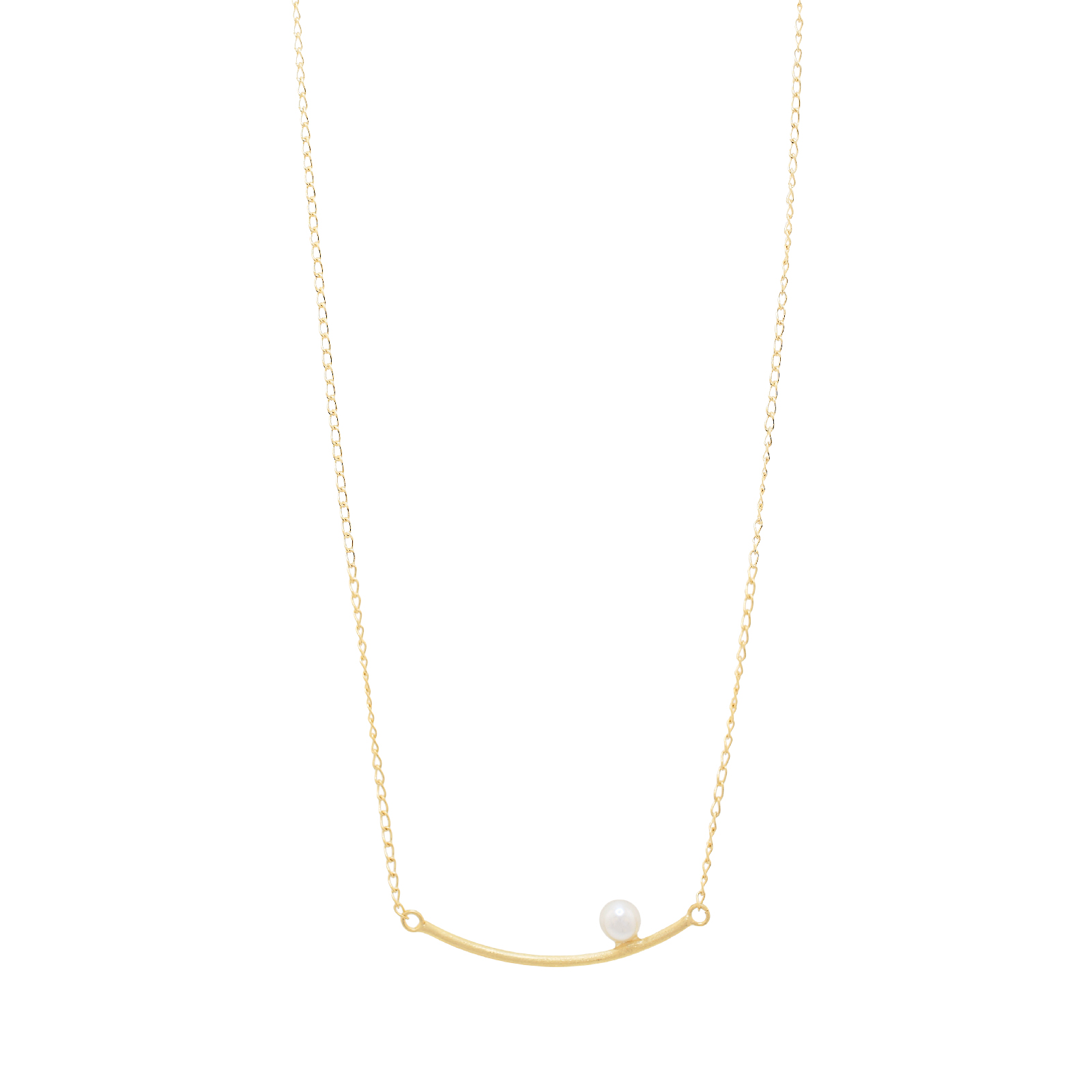 Collar Japón curvo con perla