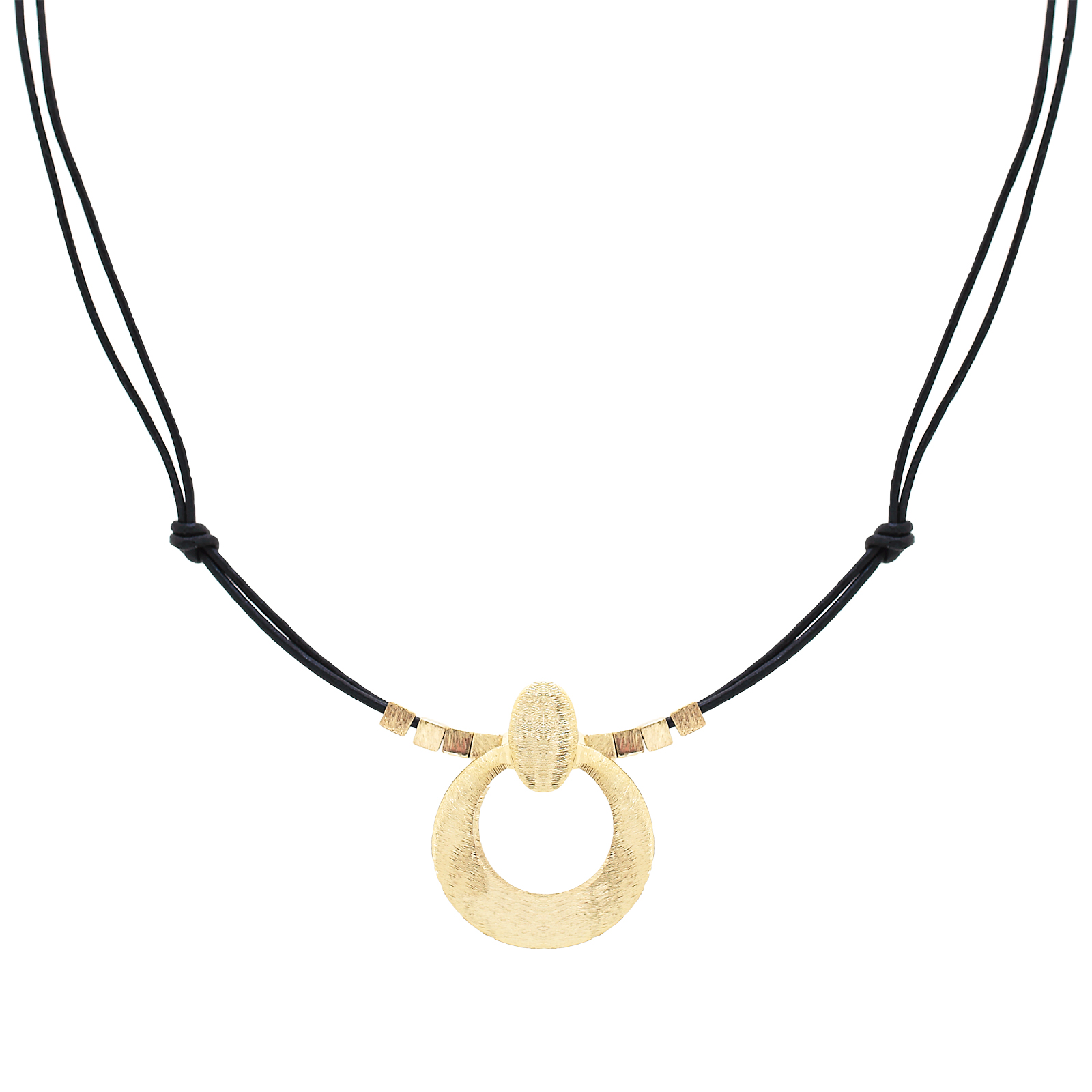 Collar con piel chapado