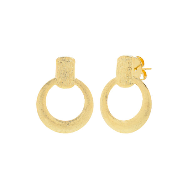 18K gold-plated small fixed earring