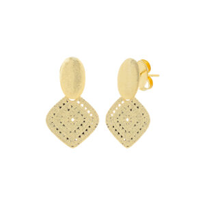18K gold-plated small filigree earring