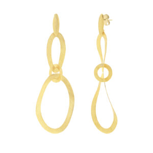 Long Earring with Wavy Pieces