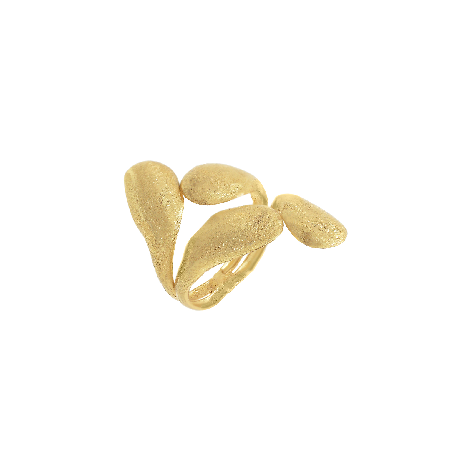Anillo gota cruzado 4 piezas talla universal
