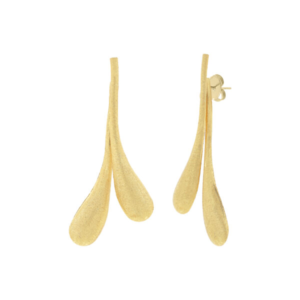 Hinged Drop Earring, 2 Pieces, Gold-Plated 18K gold-plated
