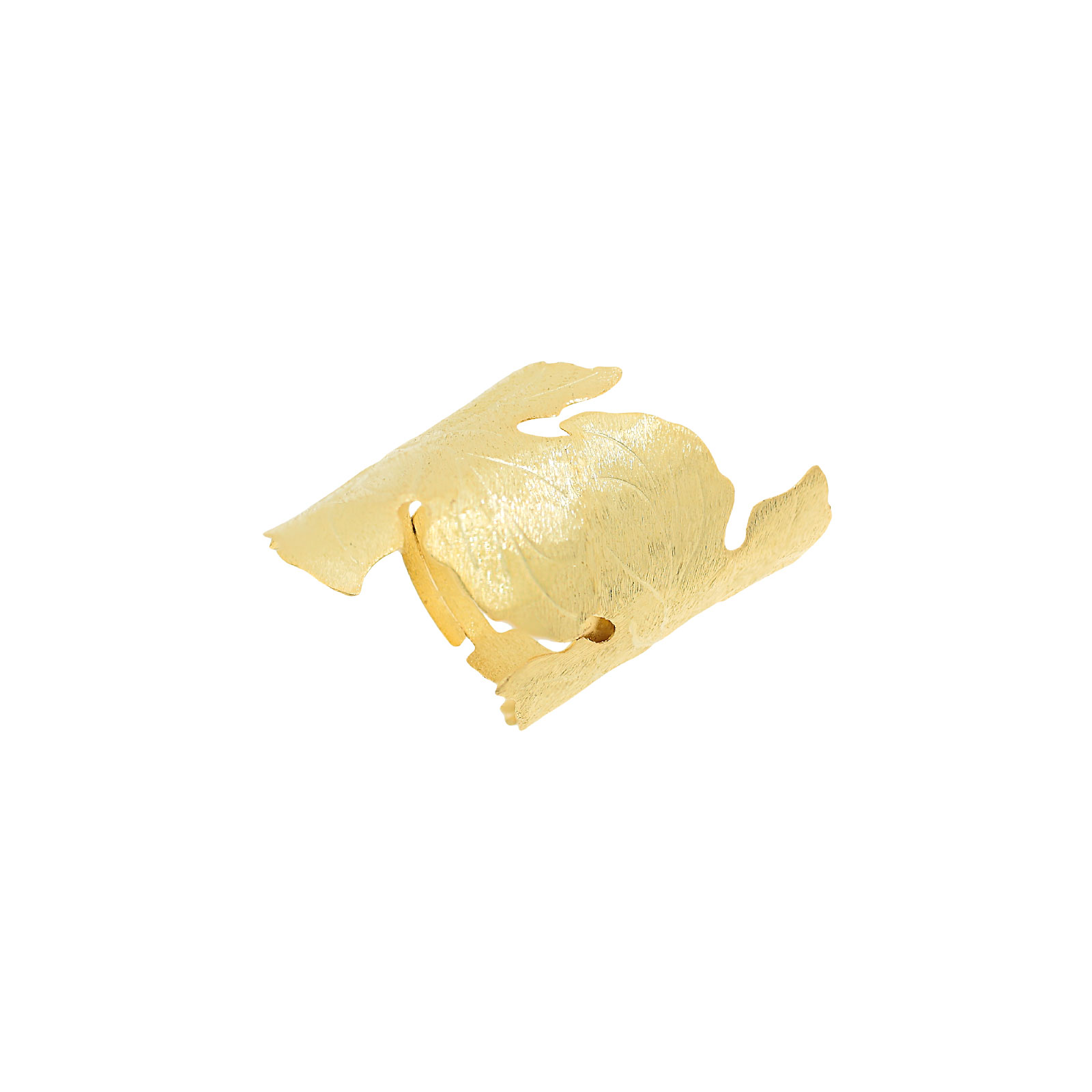 Anillo hoja de parra largo
