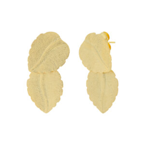 18K gold-plated leaf earring
