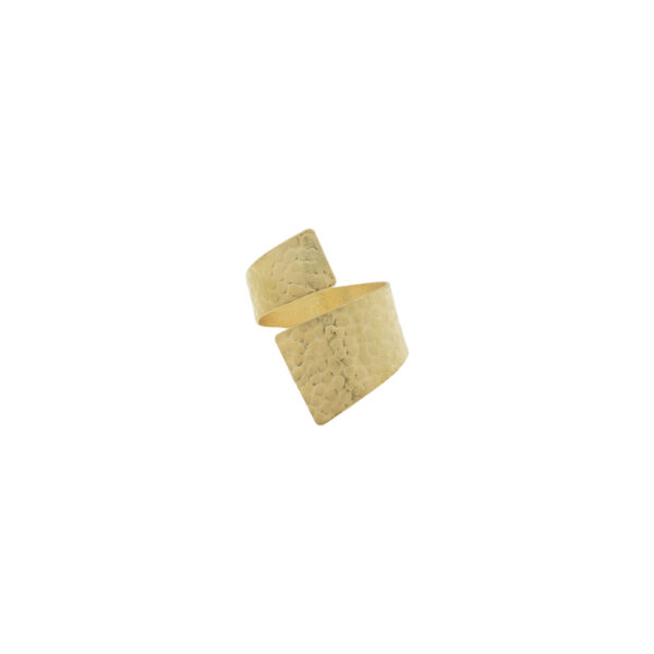 Shaped ring, universal size, laser-cut design