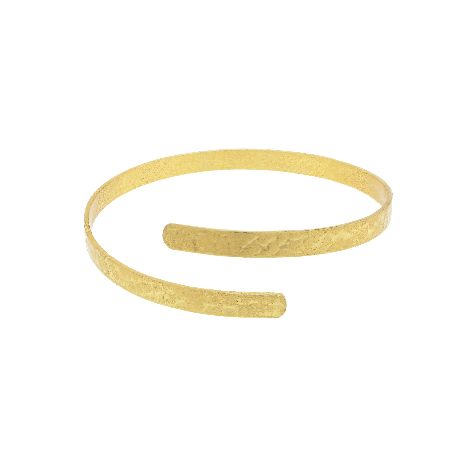 Pulsera abierta cruzada fina dibujo láser