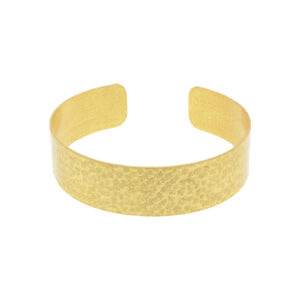 Pulsera abierta cruzada gruesa dibujo láser