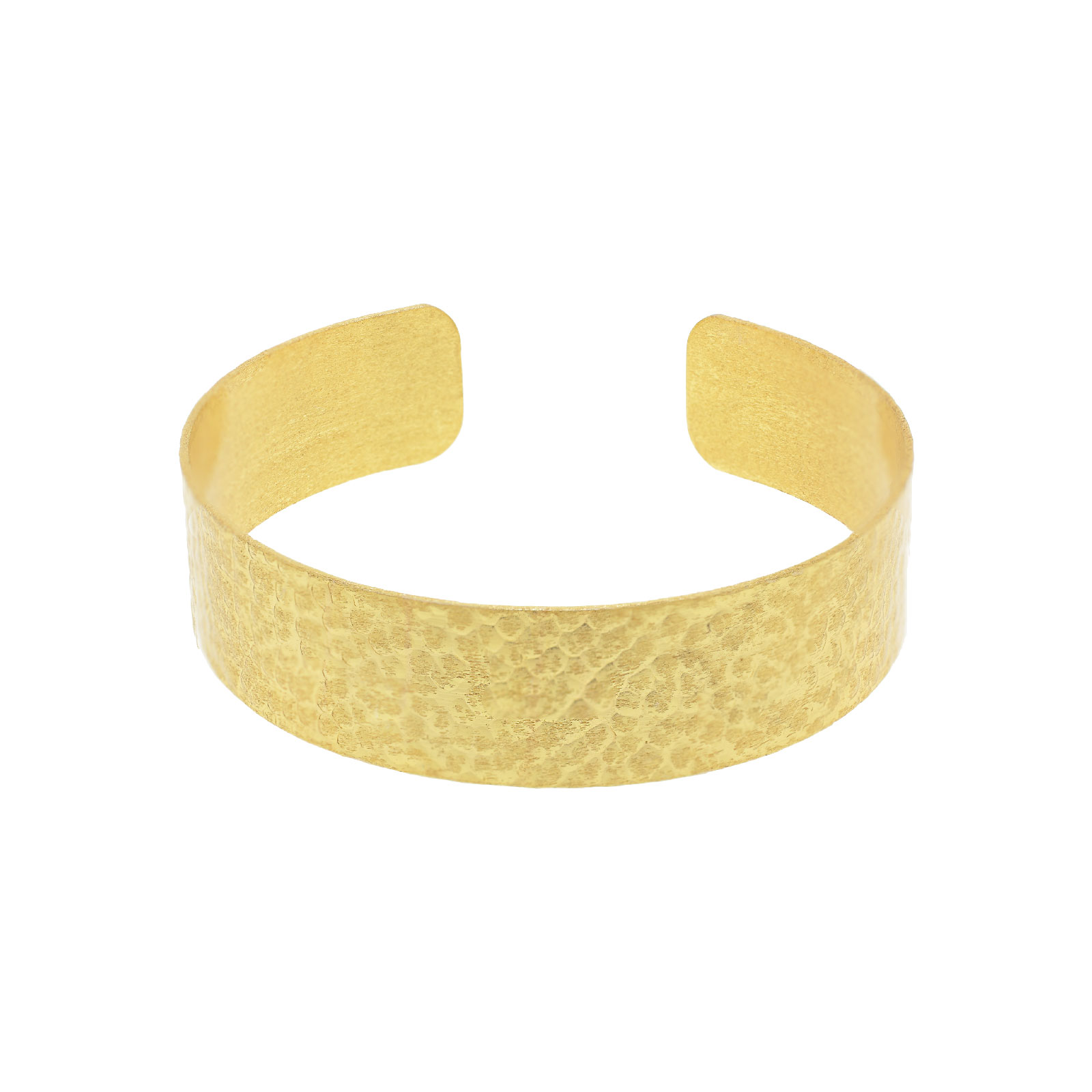 Pulsera abierta cruzada gruesa dibujo láser
