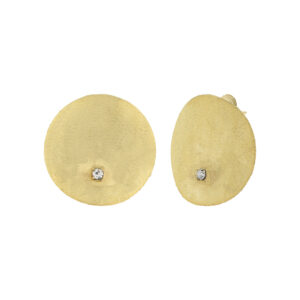2cm diameter earring with cubic zirconia