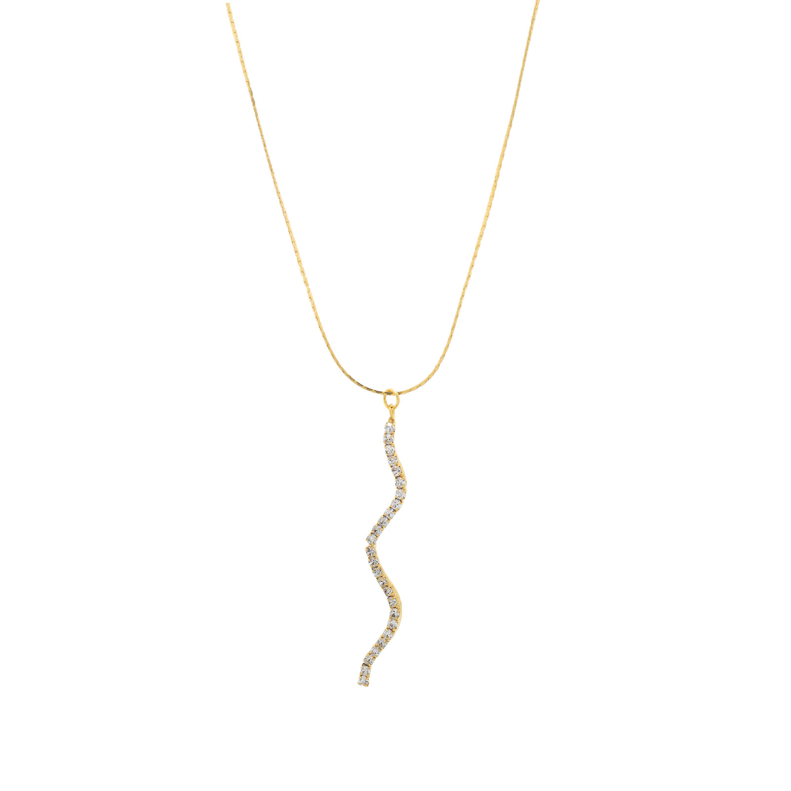 Collar ola con strass en ondas