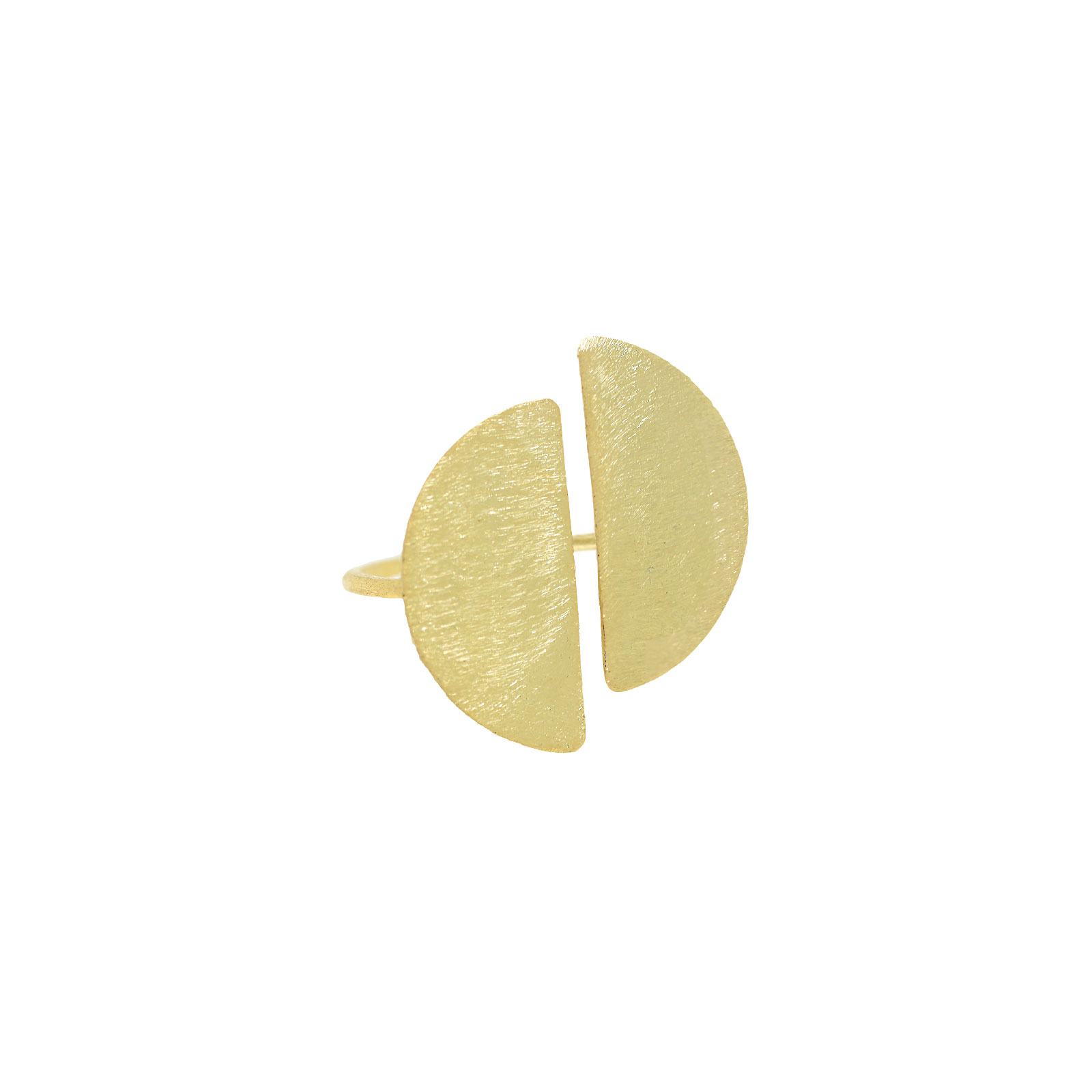 Anillo talla universal media luna doble
