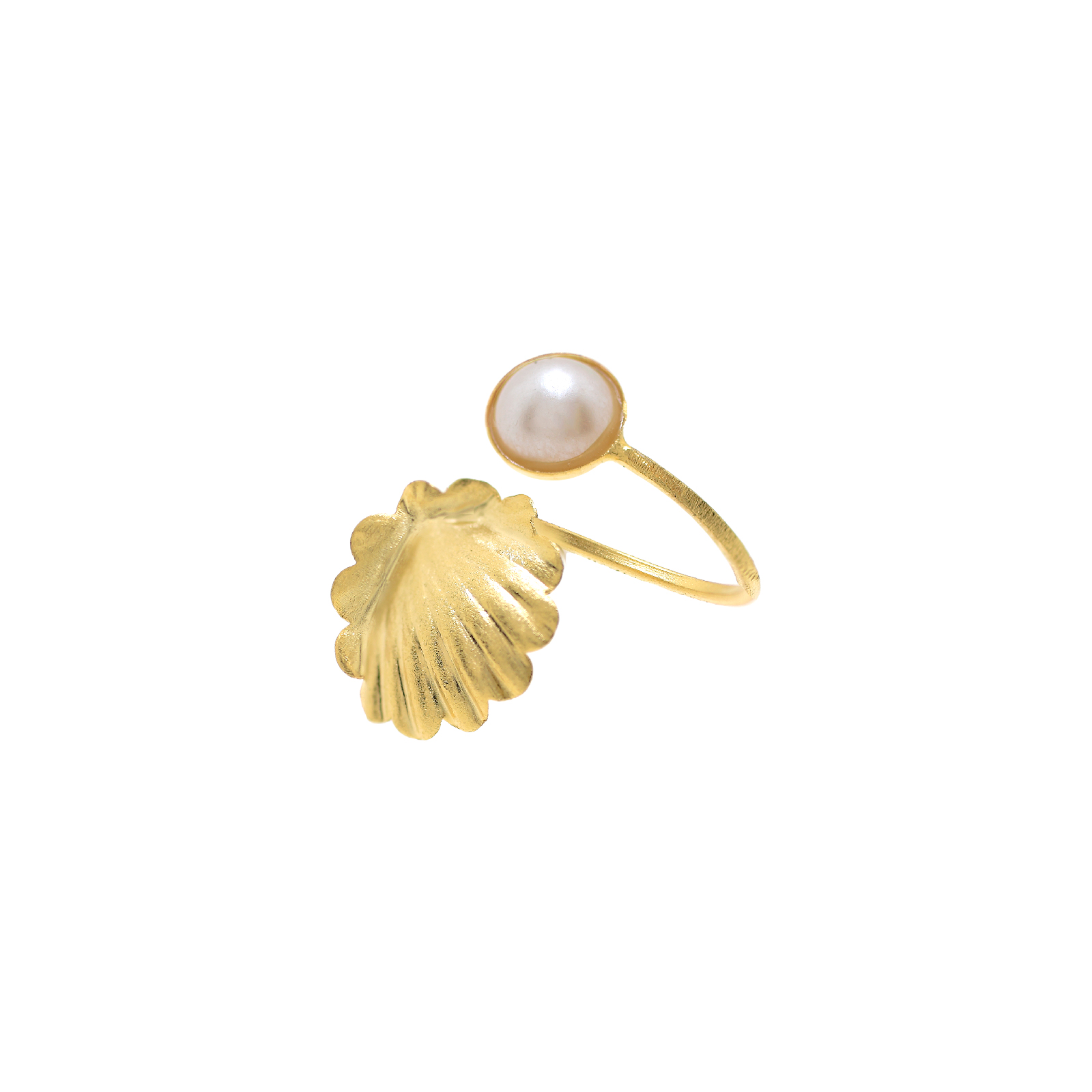 Anillo doble Concha perla- talla universal
