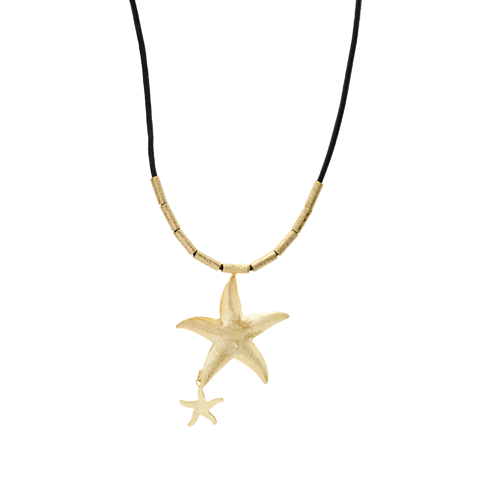 Collar Estrella de Mar con piel