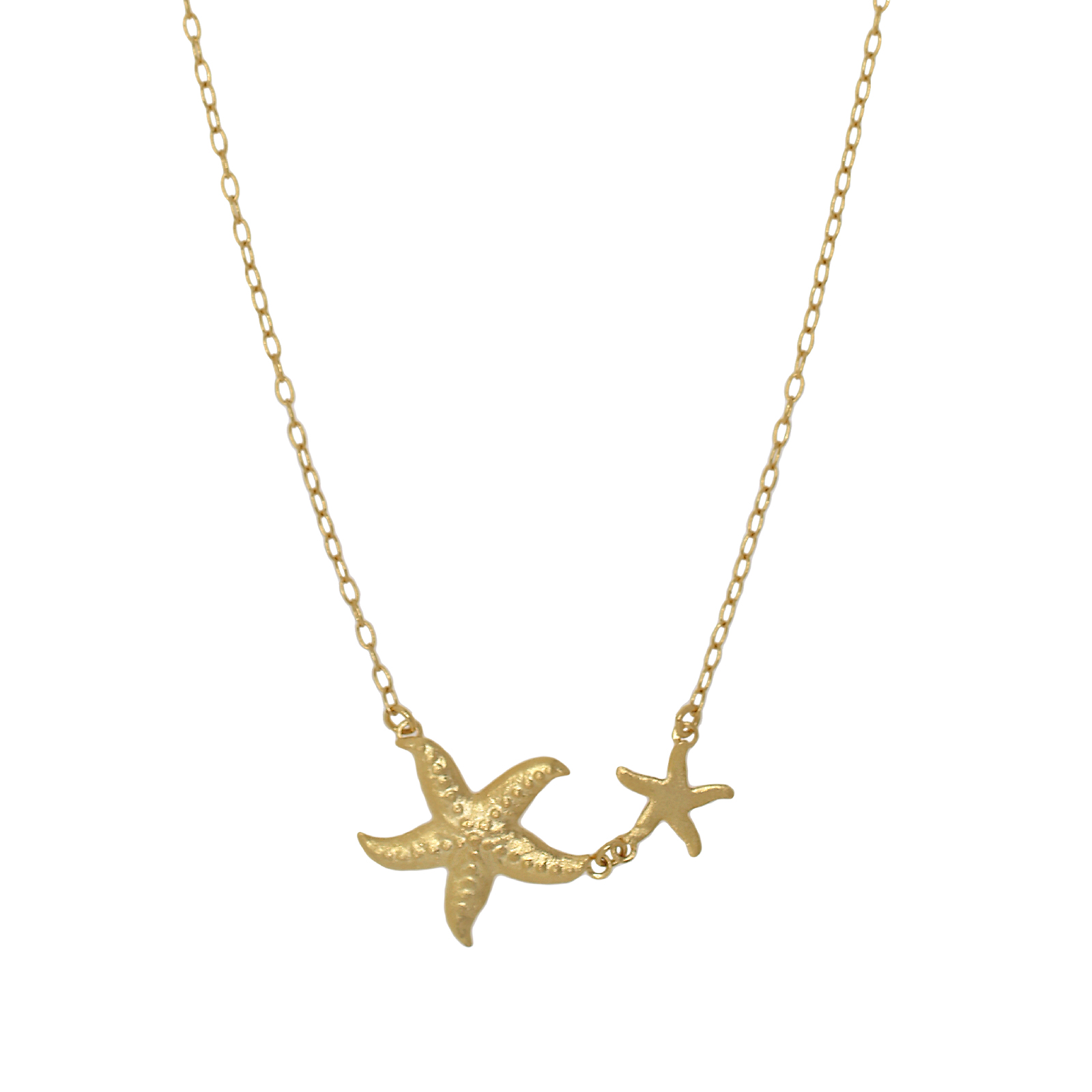 Collar Estrella de Mar doble con cadena