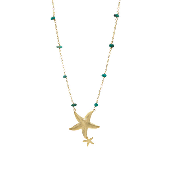 Collar Estrellas de Mar turquesa
