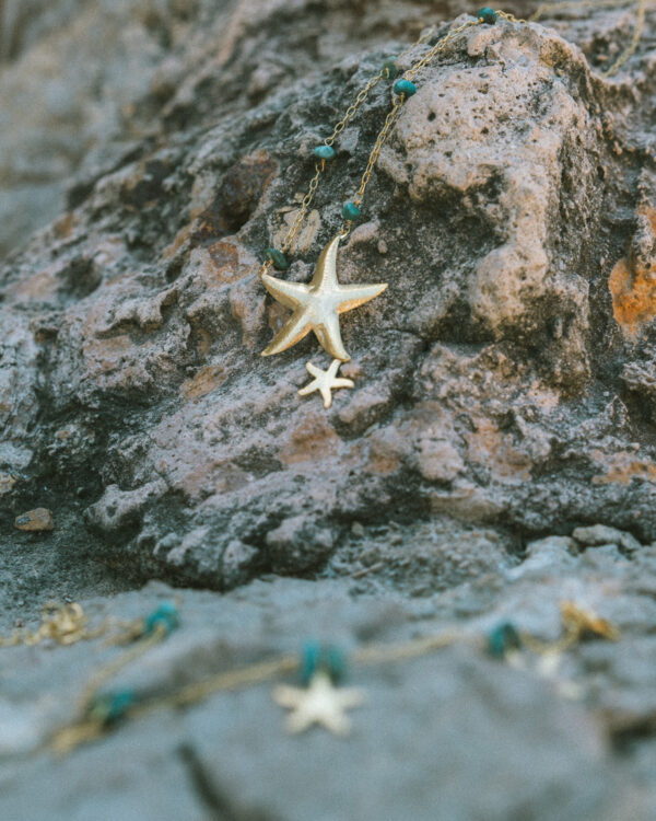 Collar Estrellas de Mar turquesa